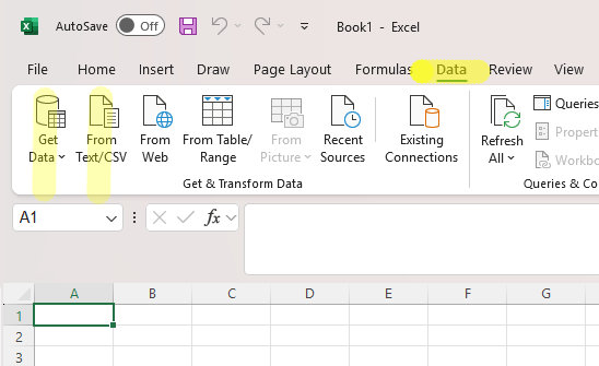 Excel screenshot